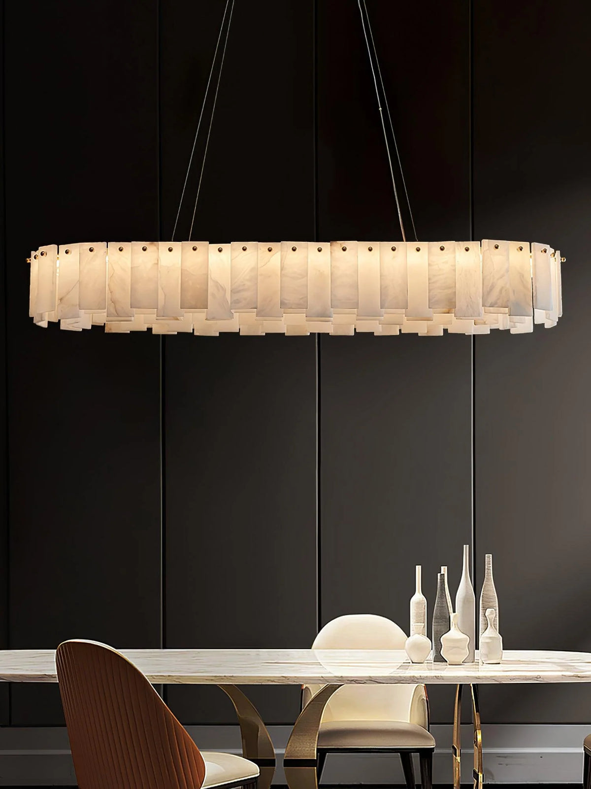 Celestial Alabaster Round Chandelier - Pre Order
