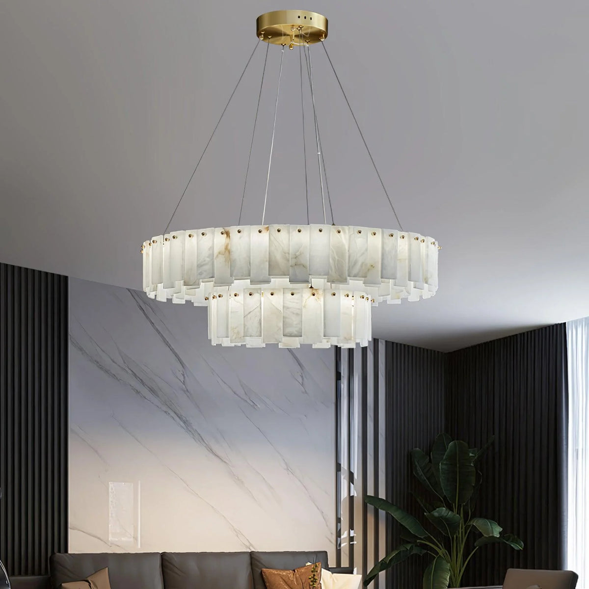 Celestial Alabaster Round Chandelier - Pre Order