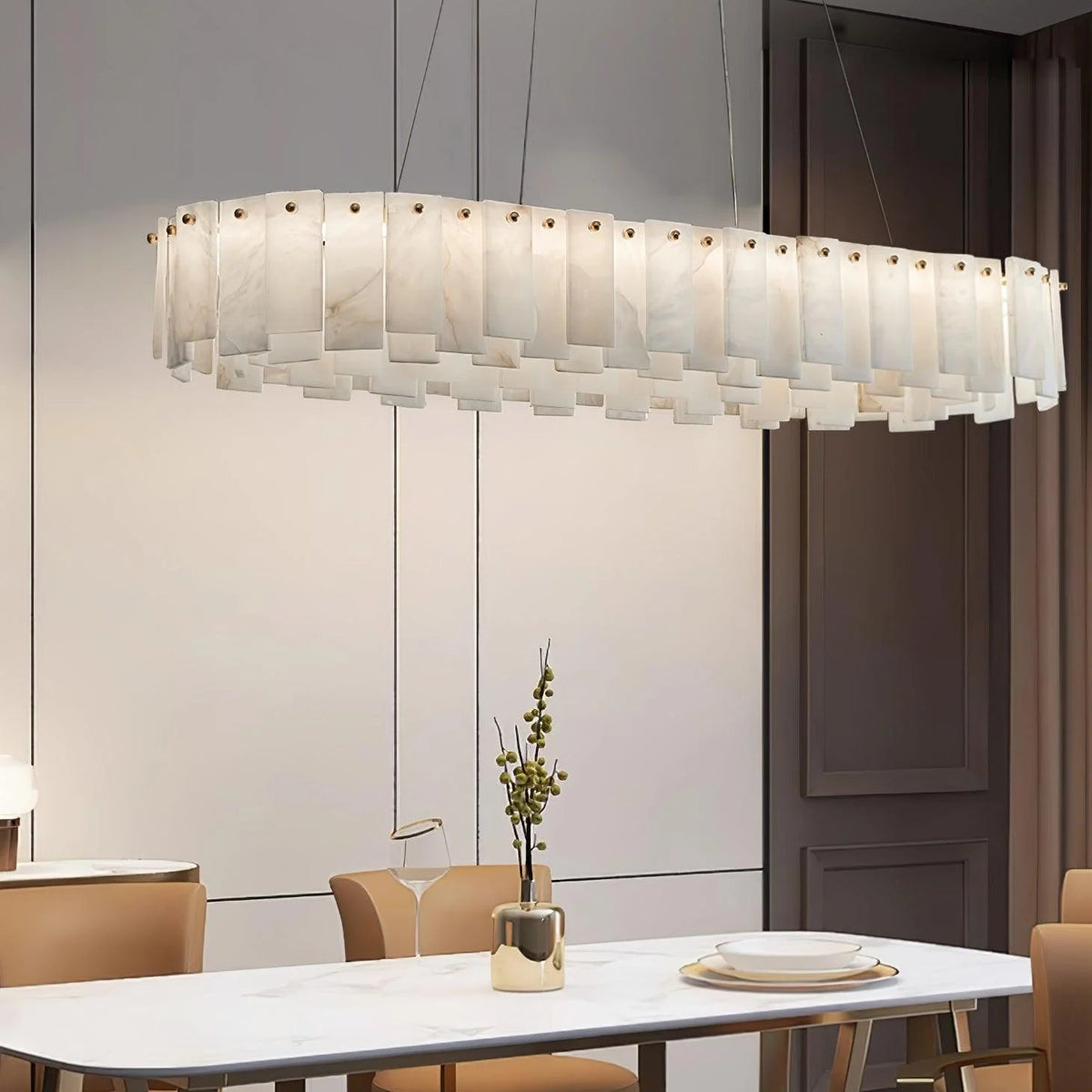 Celestial Alabaster Round Chandelier - Pre Order