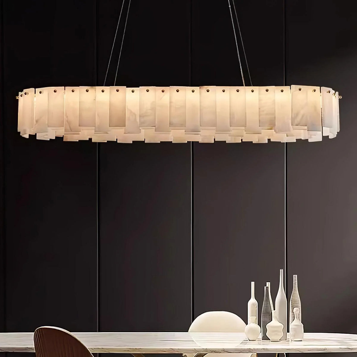 Celestial Alabaster Round Chandelier - Pre Order