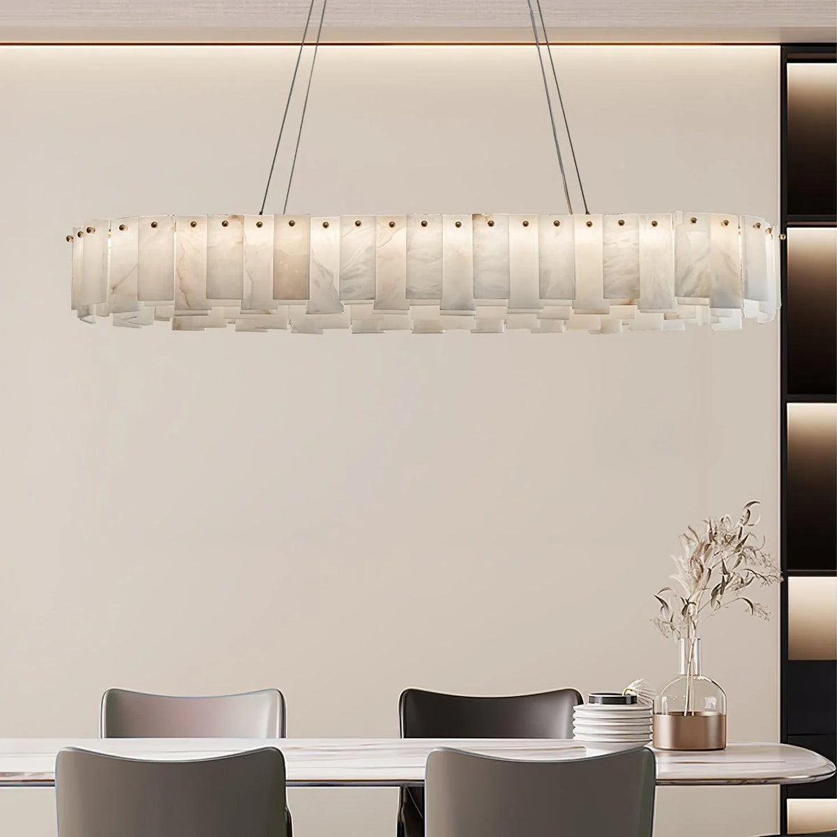 Celestial Alabaster Round Chandelier - Pre Order