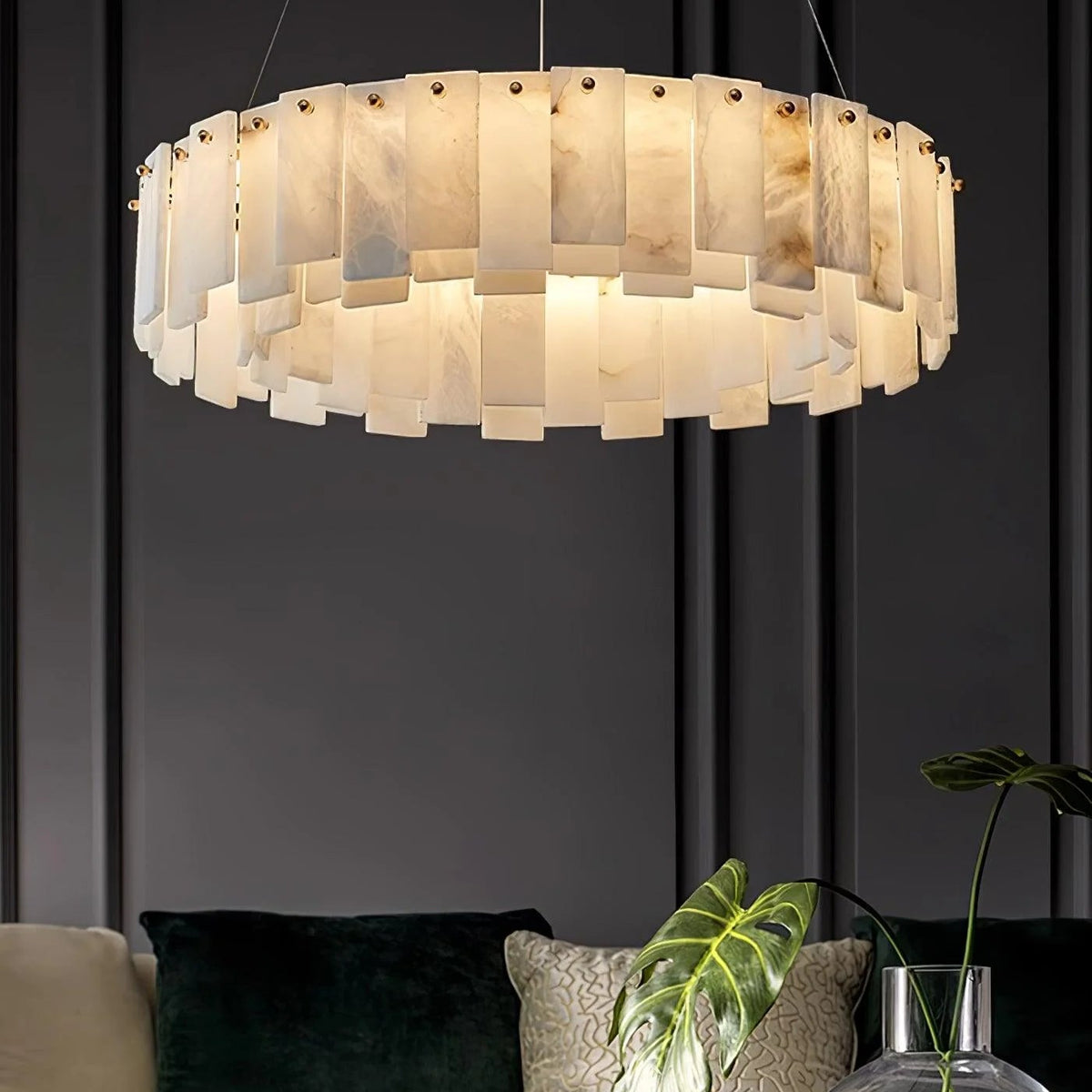 Celestial Alabaster Round Chandelier - Pre Order