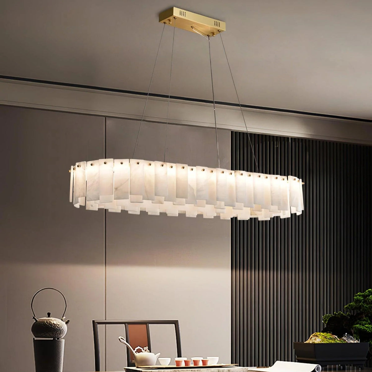 Celestial Alabaster Round Chandelier - Pre Order