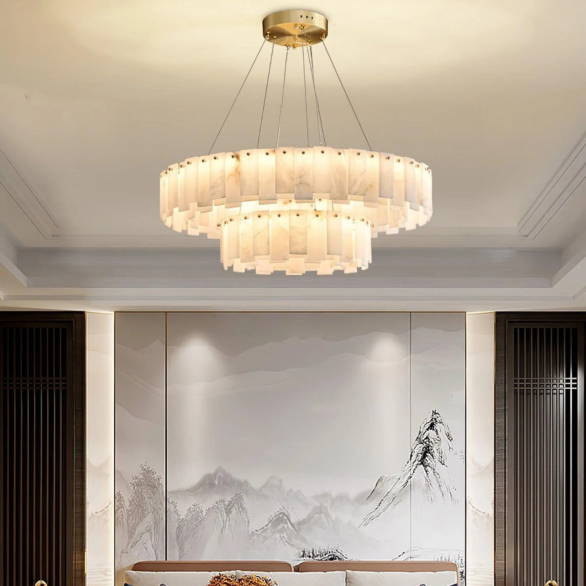 Celestial Alabaster Round Chandelier - Pre Order