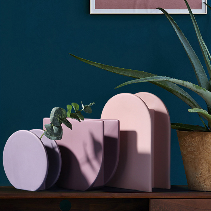 Modern ceramic flower vase with minimalist design
