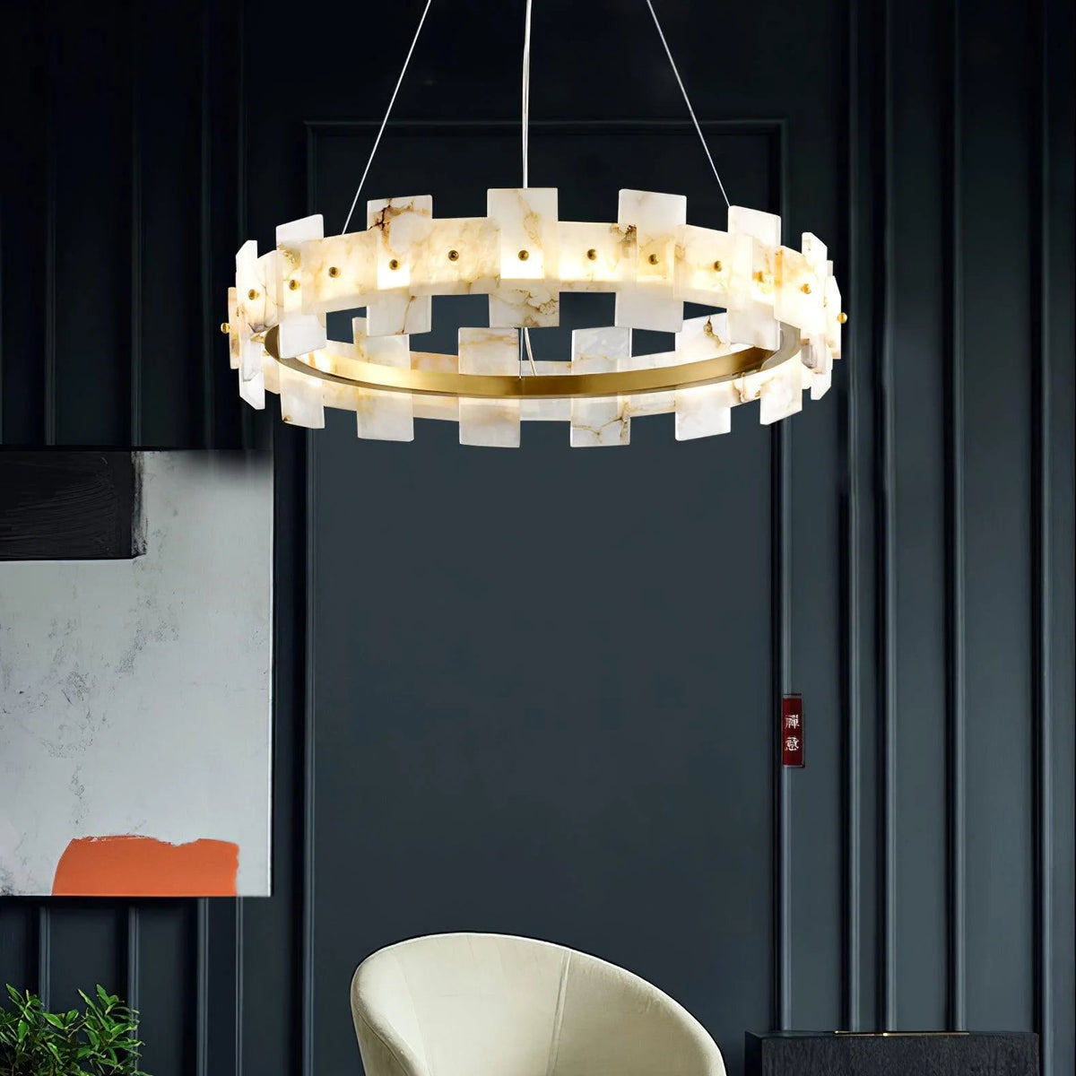 Alabaster Halo Chandelier - Pre Order