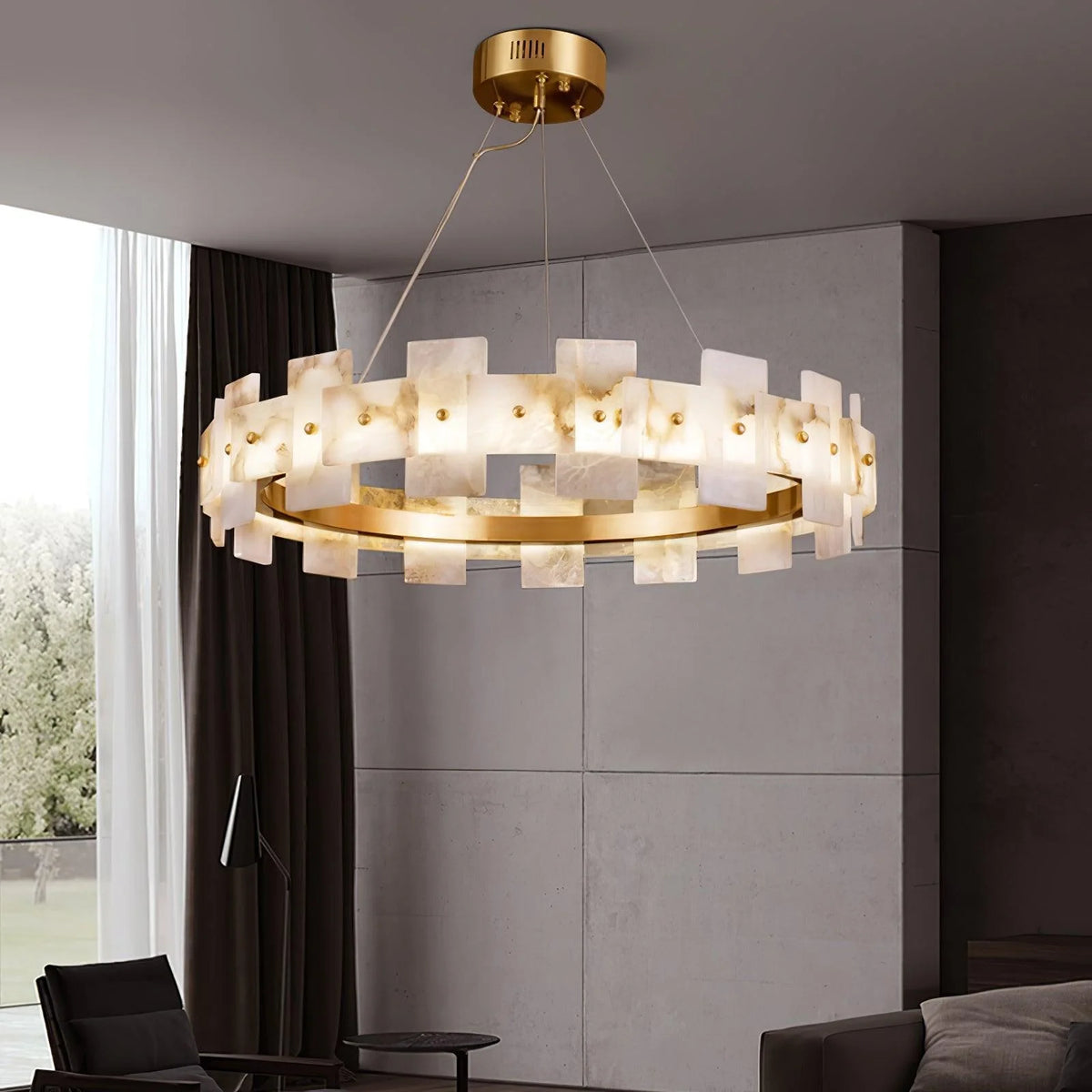 Alabaster Halo Chandelier - Pre Order