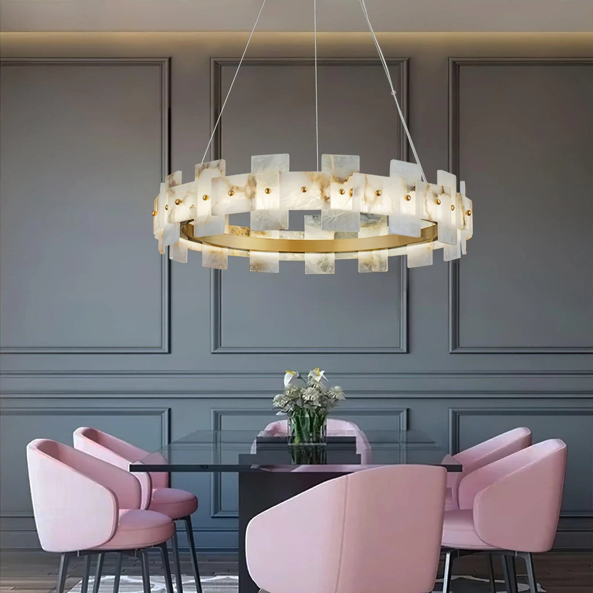 Alabaster Halo Chandelier - Pre Order