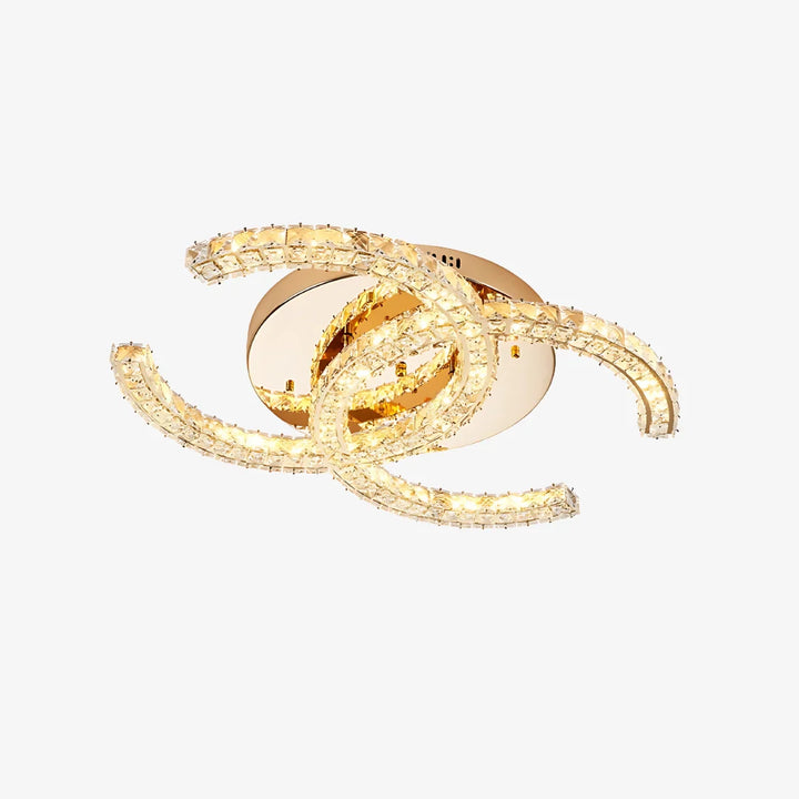 Chantale Ceiling Light Flush Mount – Warm Light View Showcasing Elegant Modern Design and Soft Ambient Glow