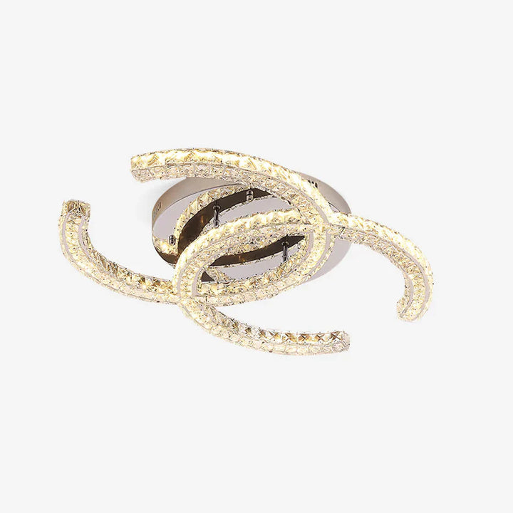 Chantale Ceiling Light Flush Mount – White Light View Highlighting Modern Minimalist Design and Bright Illumination