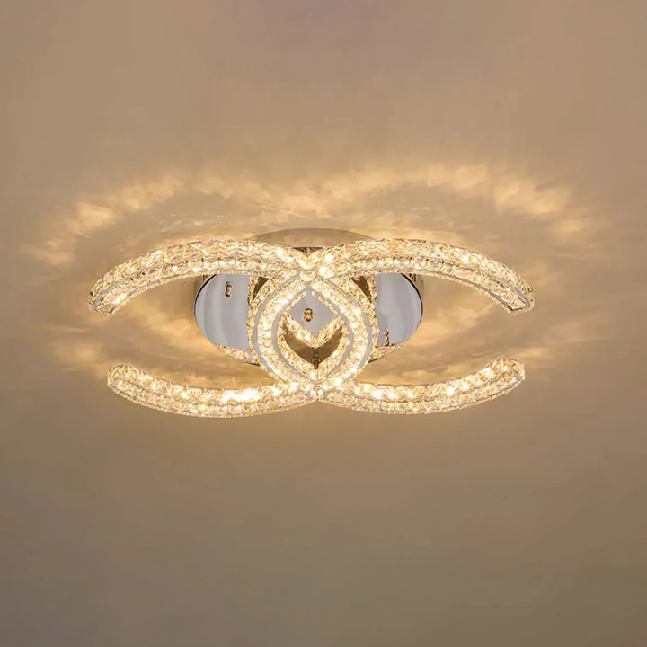 Chantale Ceiling Light Flush Mount – Warm Light View Featuring Soft Ambient Glow and Modern Circular Design