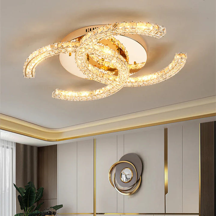 Chantale Ceiling Light Flush Mount – Warm Light Setting Highlighting Modern Minimalist Design and Soft Cozy Illumination
