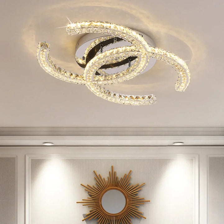 Chantale Ceiling Light Flush Mount – Living Room View Featuring Modern Elegant Design and Warm Ambient Lighting