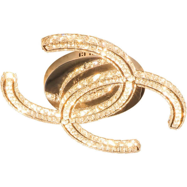 Bottom view of Chantale flush mount ceiling light showcasing its elegant design