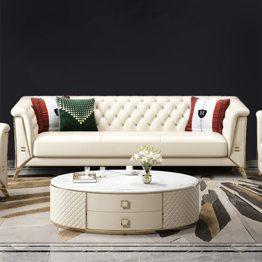 Modern 3-Seater (Customized) Chesterfield Tufted Sofa