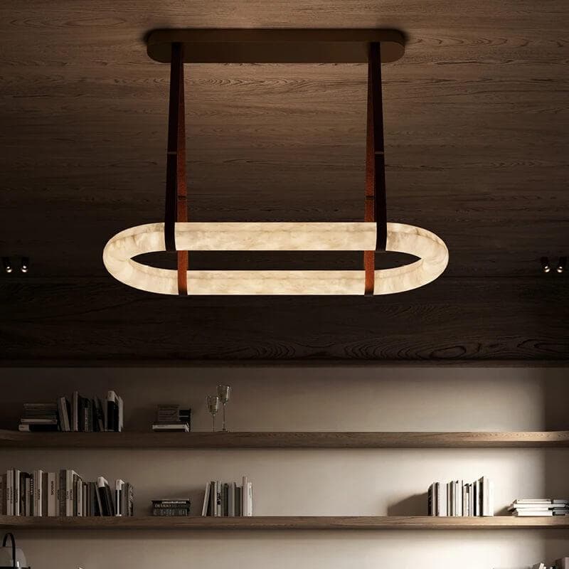 Circle Alabaster Chandelier - Pre Order
