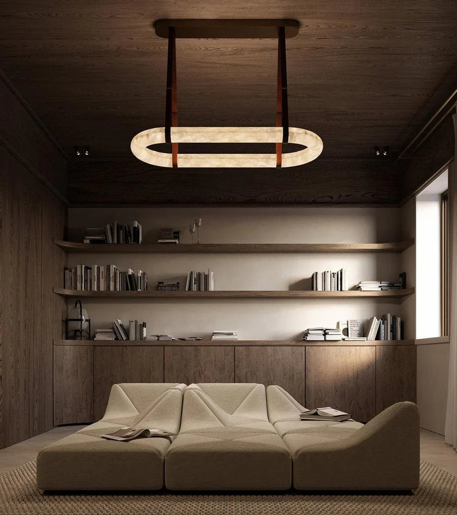 Circle Alabaster Chandelier - Pre Order