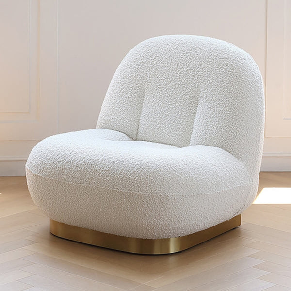 Side view of Cloud swivel lounge chair featuring elegant design and comfortable cushioned seat