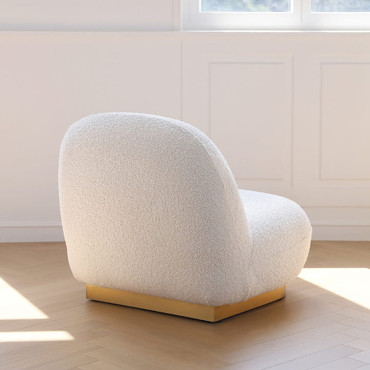 Back view of Cloud swivel lounge chair showcasing elegant design and cushioned support