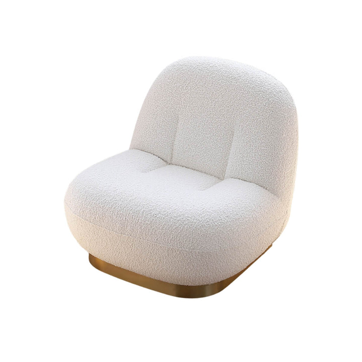 Side view of Cloud swivel lounge chair with elegant design and comfortable cushioning