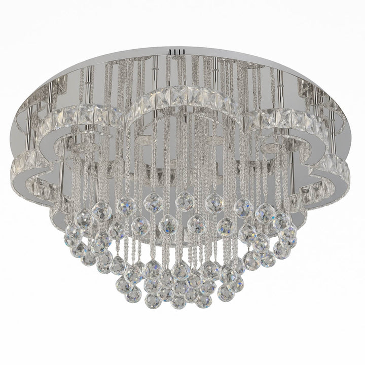 Close-up view of Clouds 1030 flush mount ceiling light highlighting sleek modern design in elegant interior
