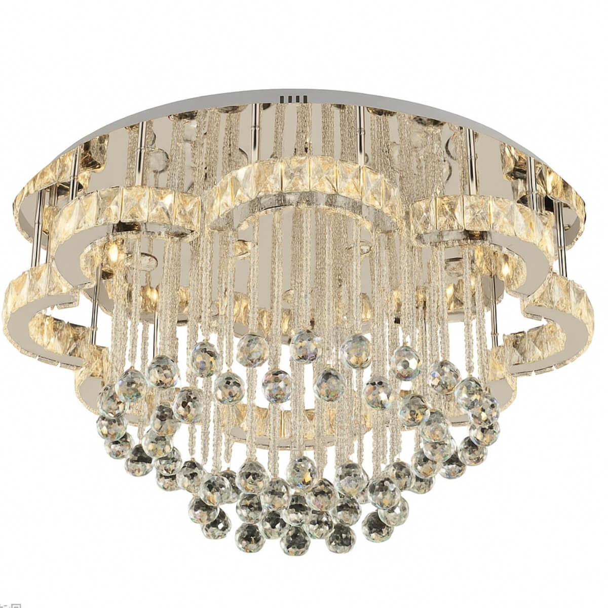 Clouds 1030 flush mount ceiling light installed in elegant interior with modern decor and soft ambient glow