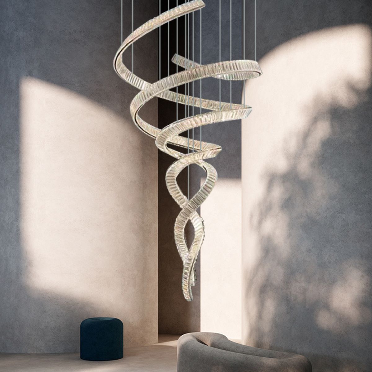 Constellation chandelier light with star-inspired design, adding sparkling elegance and modern charm to interiors