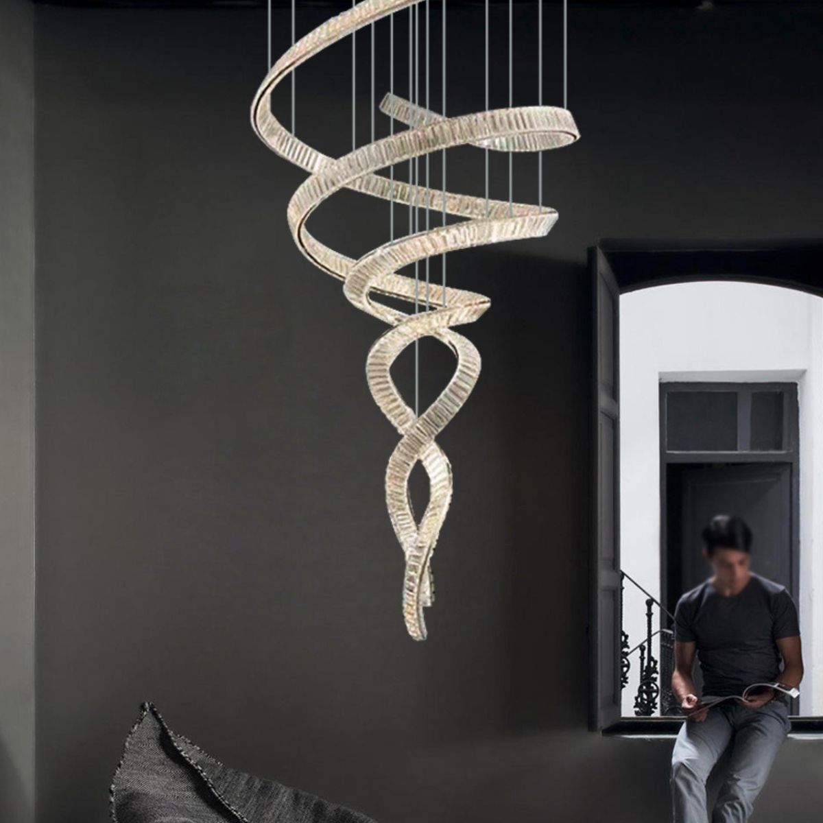 Constellation chandelier light hanging in Australia, featuring a starry design that adds modern elegance and radiant charm