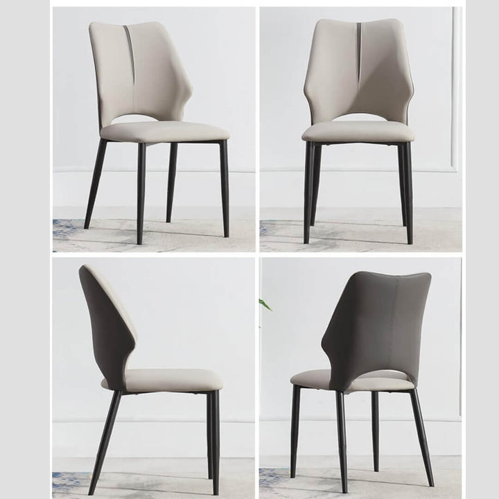 Four-side view of Cora Dining Chair Y70 in an elegant Australian interior – showcasing modern curves, plush seating, and sleek contemporary design