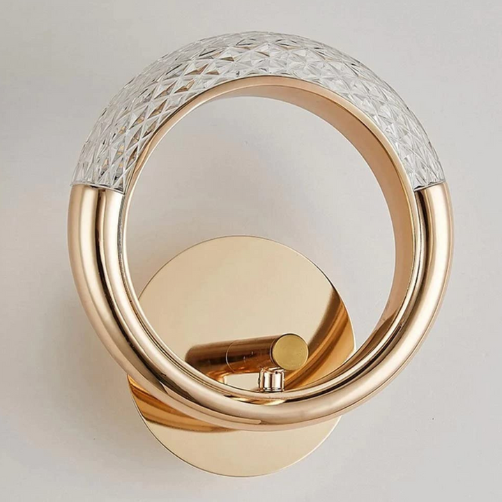 Detailed Close-Up View of Coruscate Modern Round Wall Light – Elegant Contemporary Design