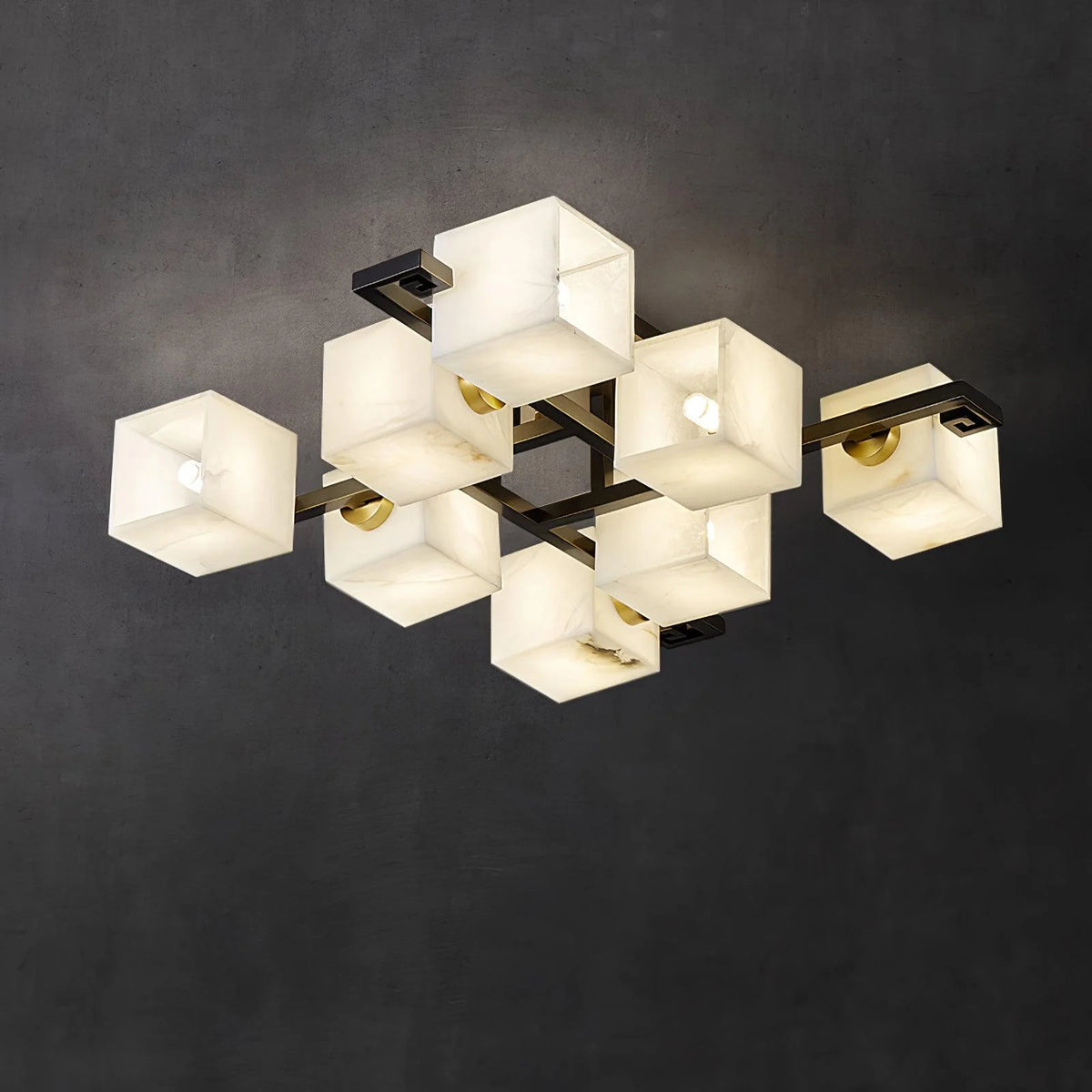 Cubist Alabaster Cluster Ceiling Lamp - Pre Order