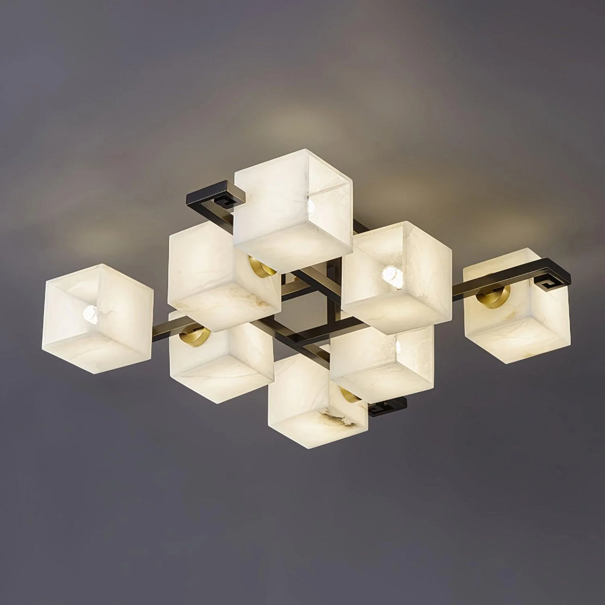 Cubist Alabaster Cluster Ceiling Lamp - Pre Order