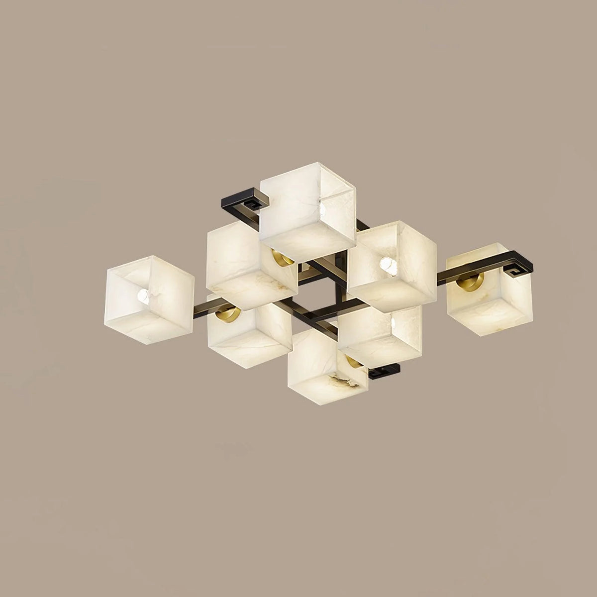Cubist Alabaster Cluster Ceiling Lamp - Pre Order