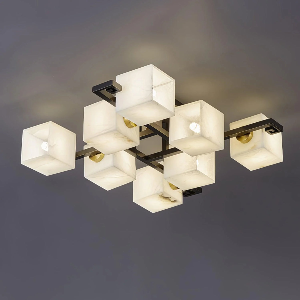 Cubist Alabaster Cluster Ceiling Lamp - Pre Order