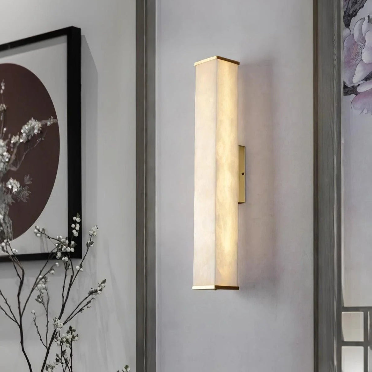 Cuboid Alabaster Wall Light - Pre Order