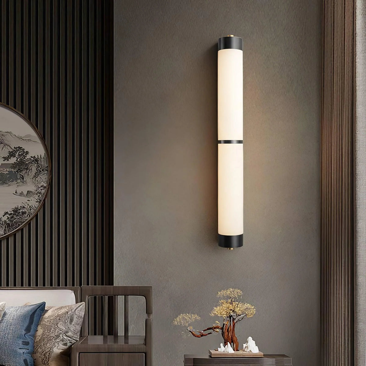 Cylindra Alabaster Brass Wall Light - Pre Order