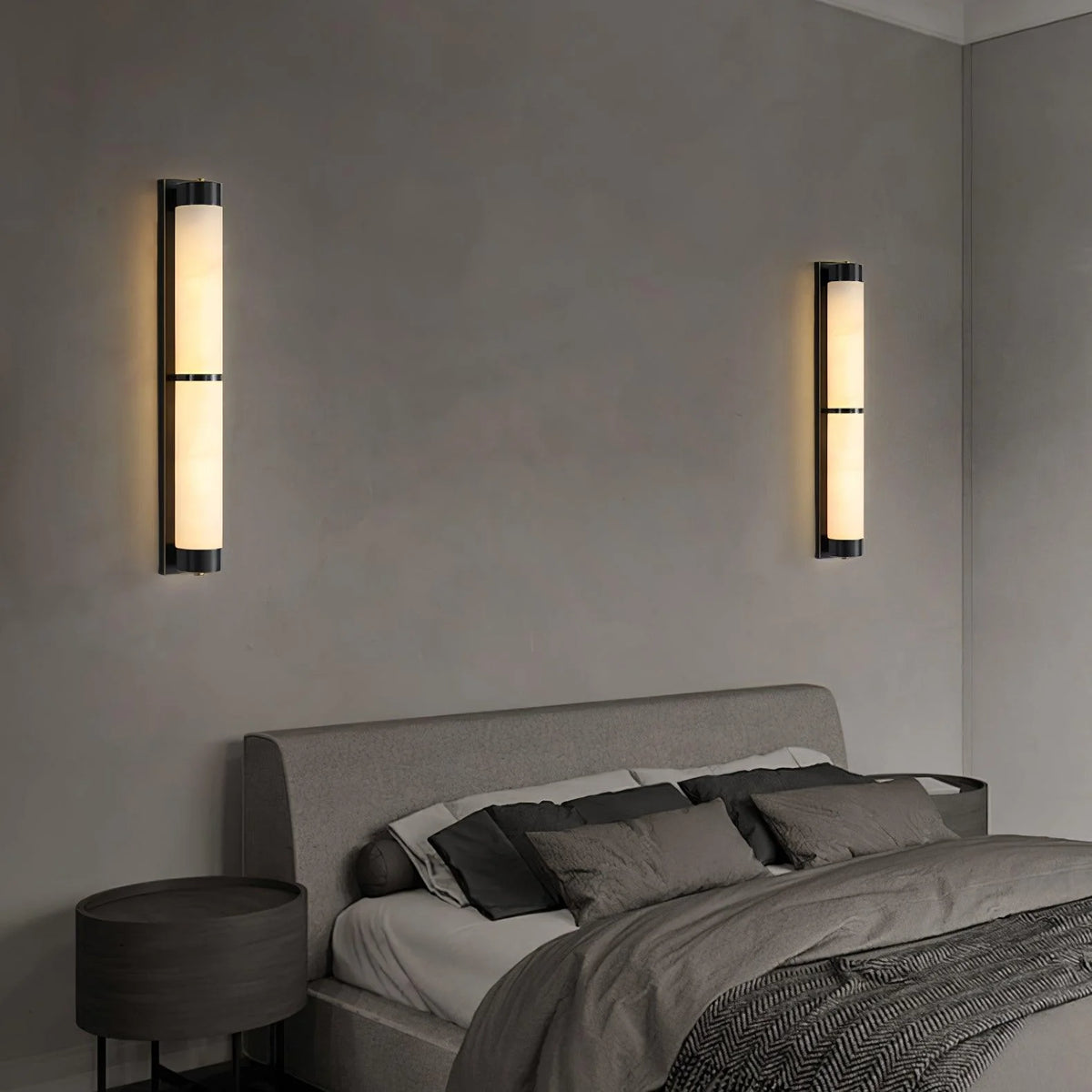 Cylindra Alabaster Brass Wall Light - Pre Order