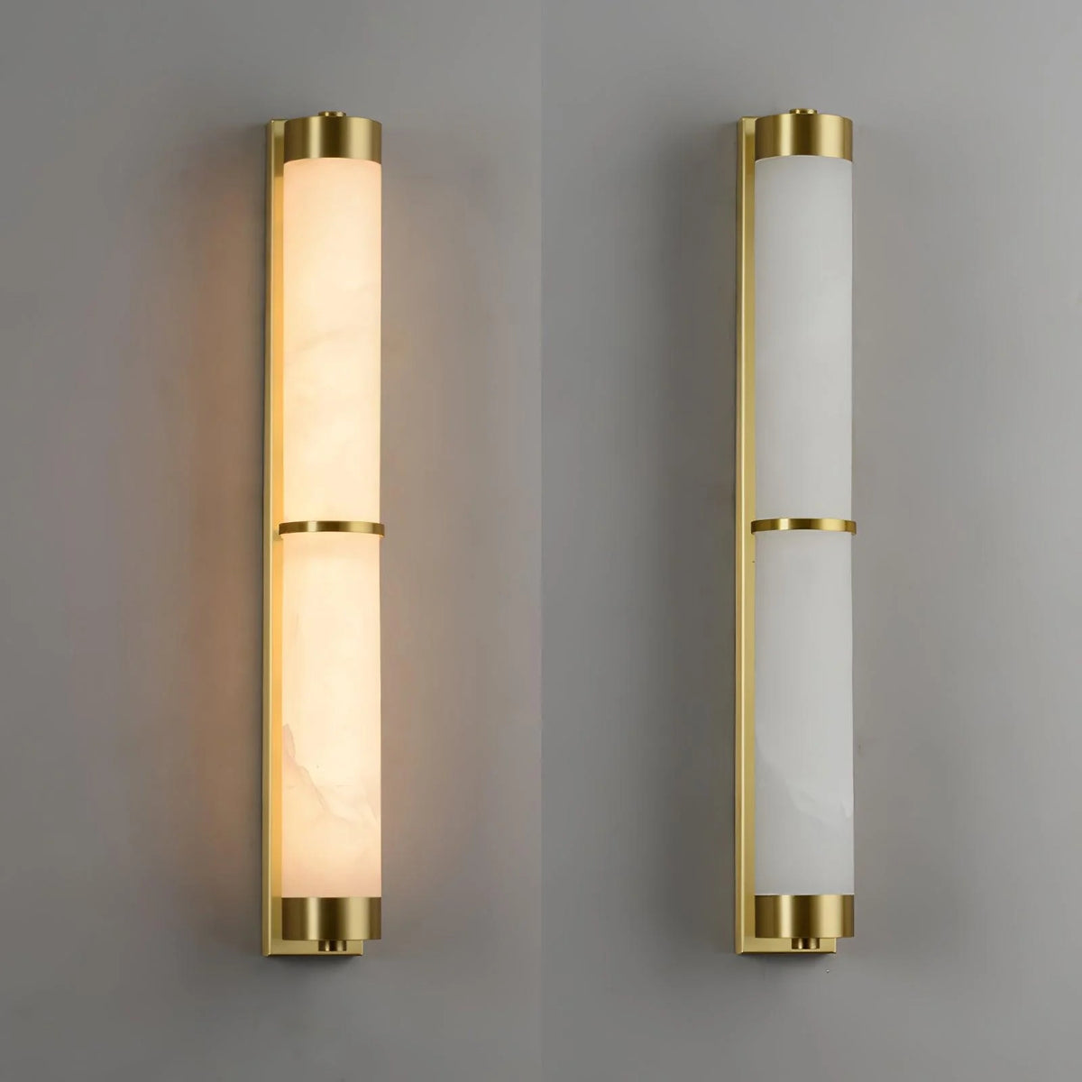 Cylindra Alabaster Brass Wall Light - Pre Order