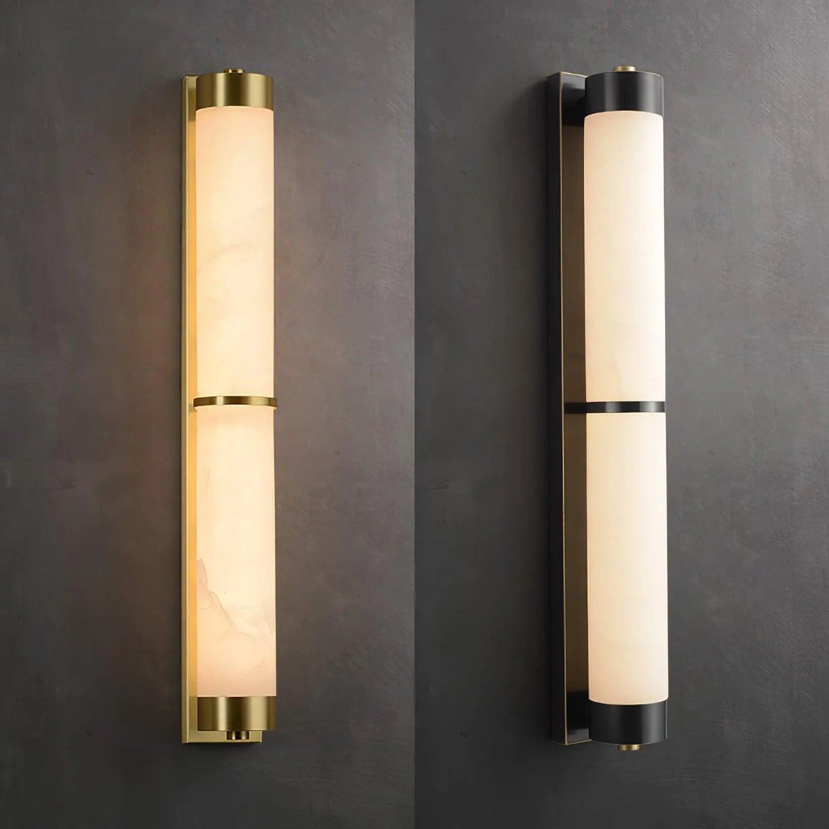 Cylindra Alabaster Brass Wall Light - Pre Order