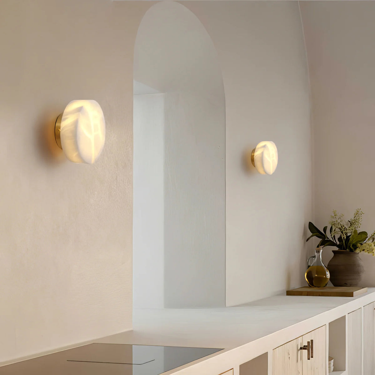 Cylindrical Alabaster Wall Light - Pre Order