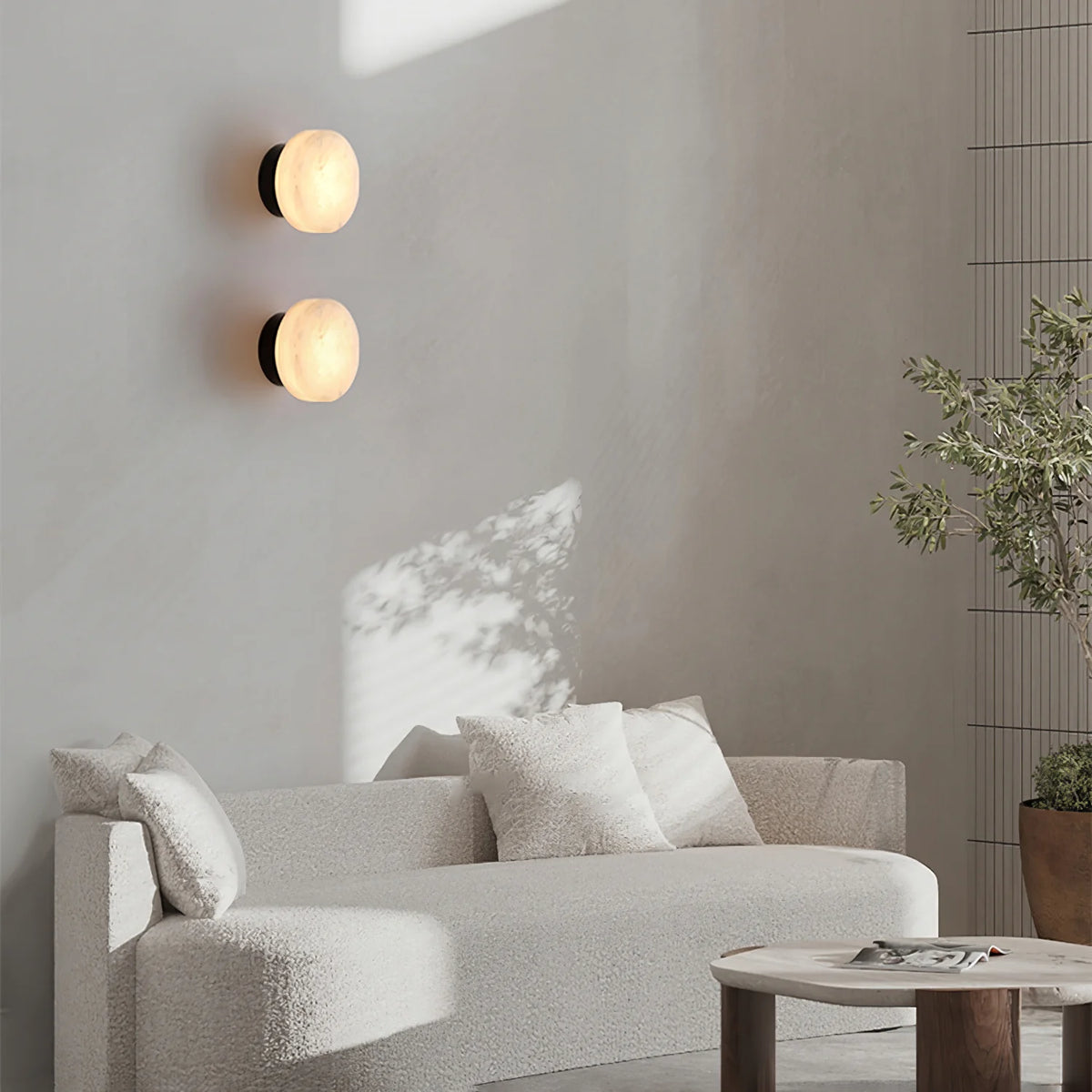 Cylindrical Alabaster Wall Light - Pre Order
