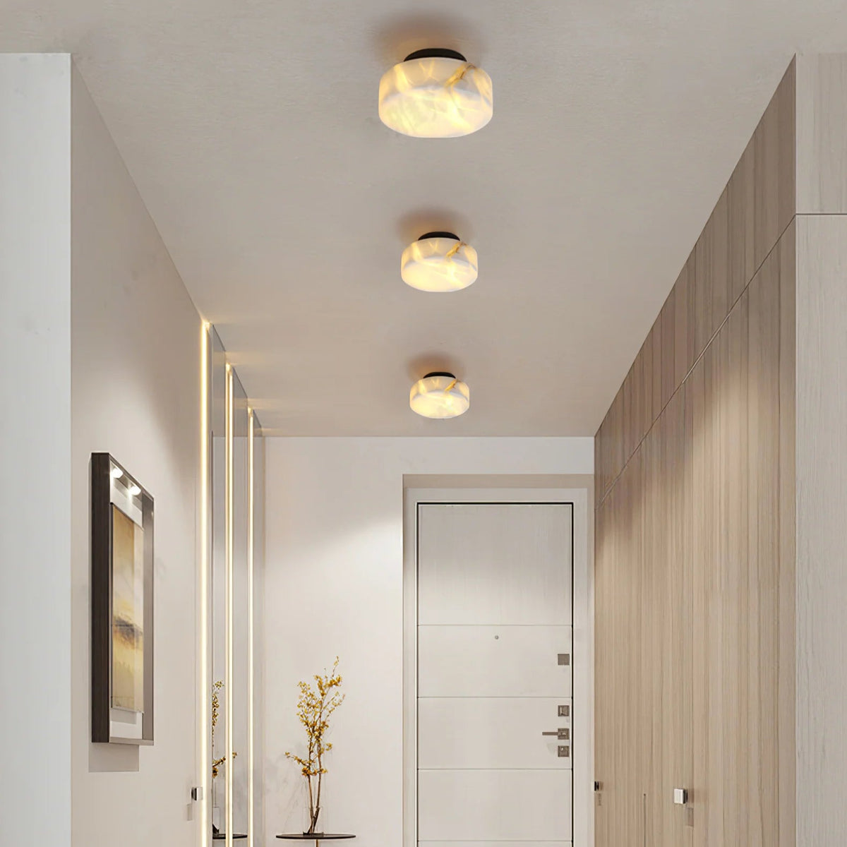 Cylindrical Alabaster Wall Light - Pre Order