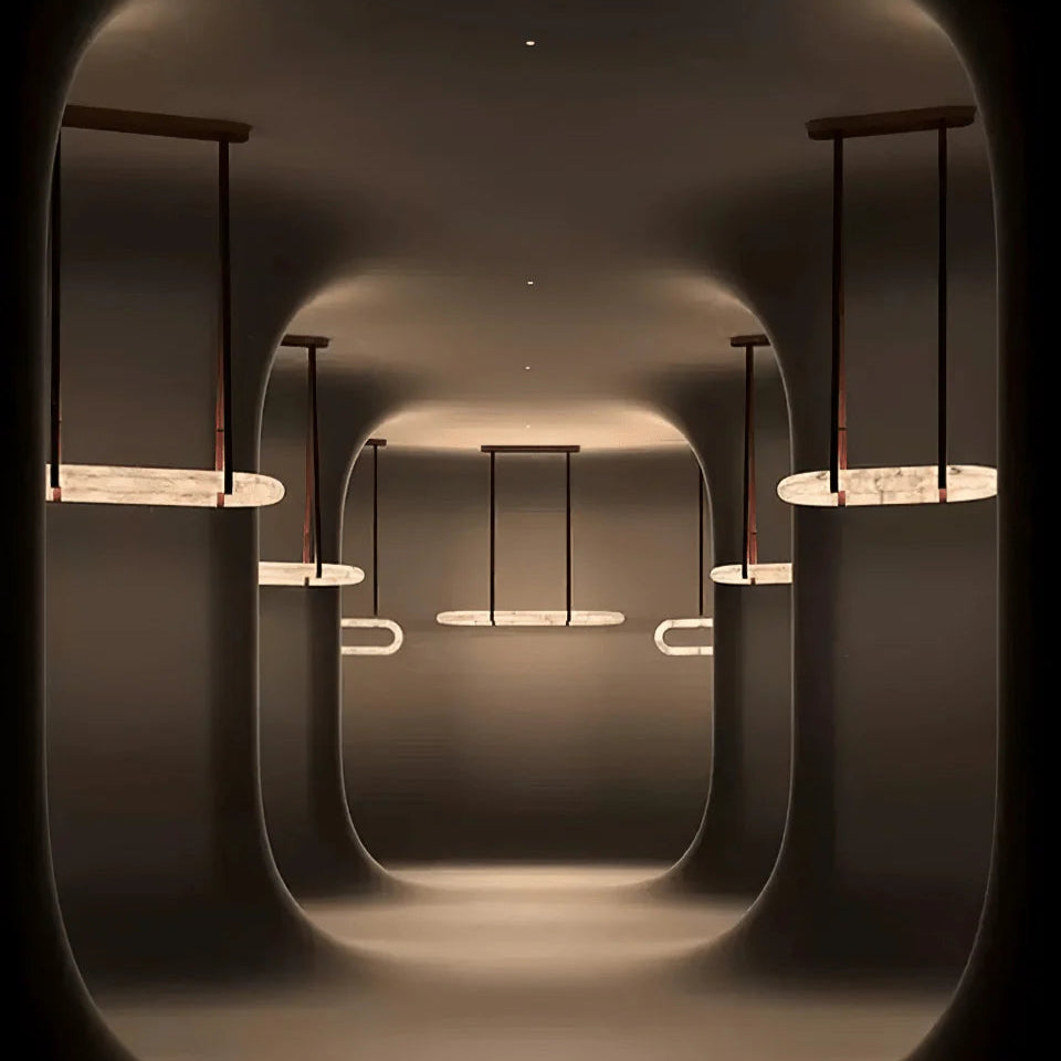 Circle Alabaster Chandelier - Pre Order