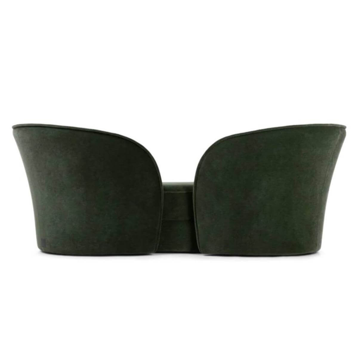 DesignFusion sofa with plush cushions and modern minimalist design, back view