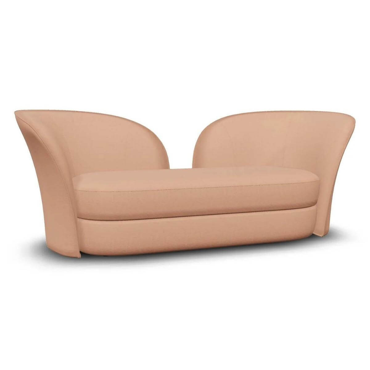 side view of the back of DesignFusion sofa with comfortable cushions and sleek silhouette