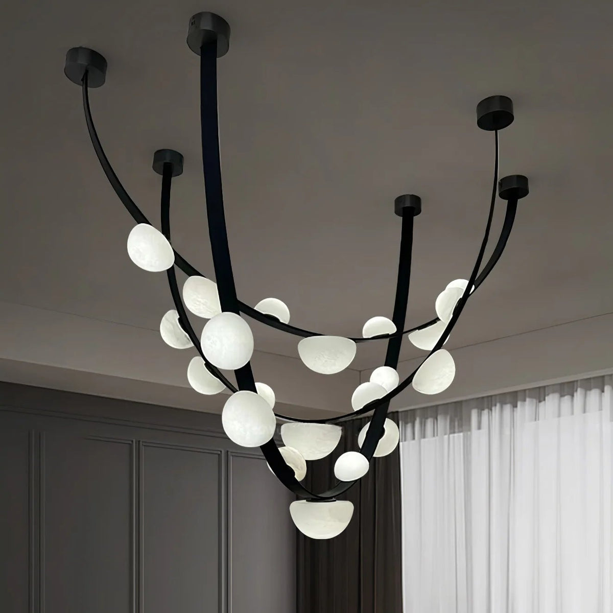 Dew Drops Alabaster Chandelier - Pre Order