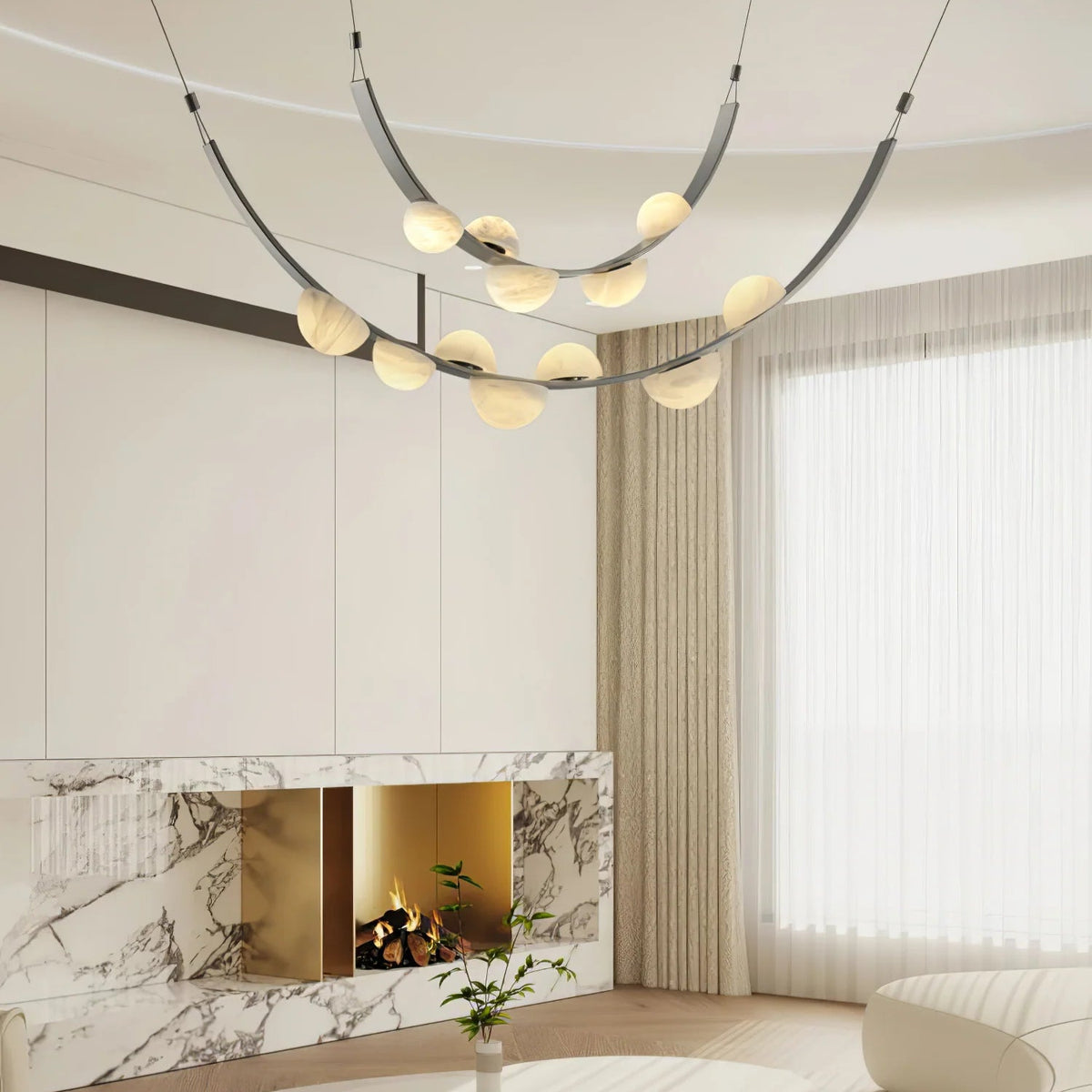 Dew Drops Alabaster Chandelier - Pre Order