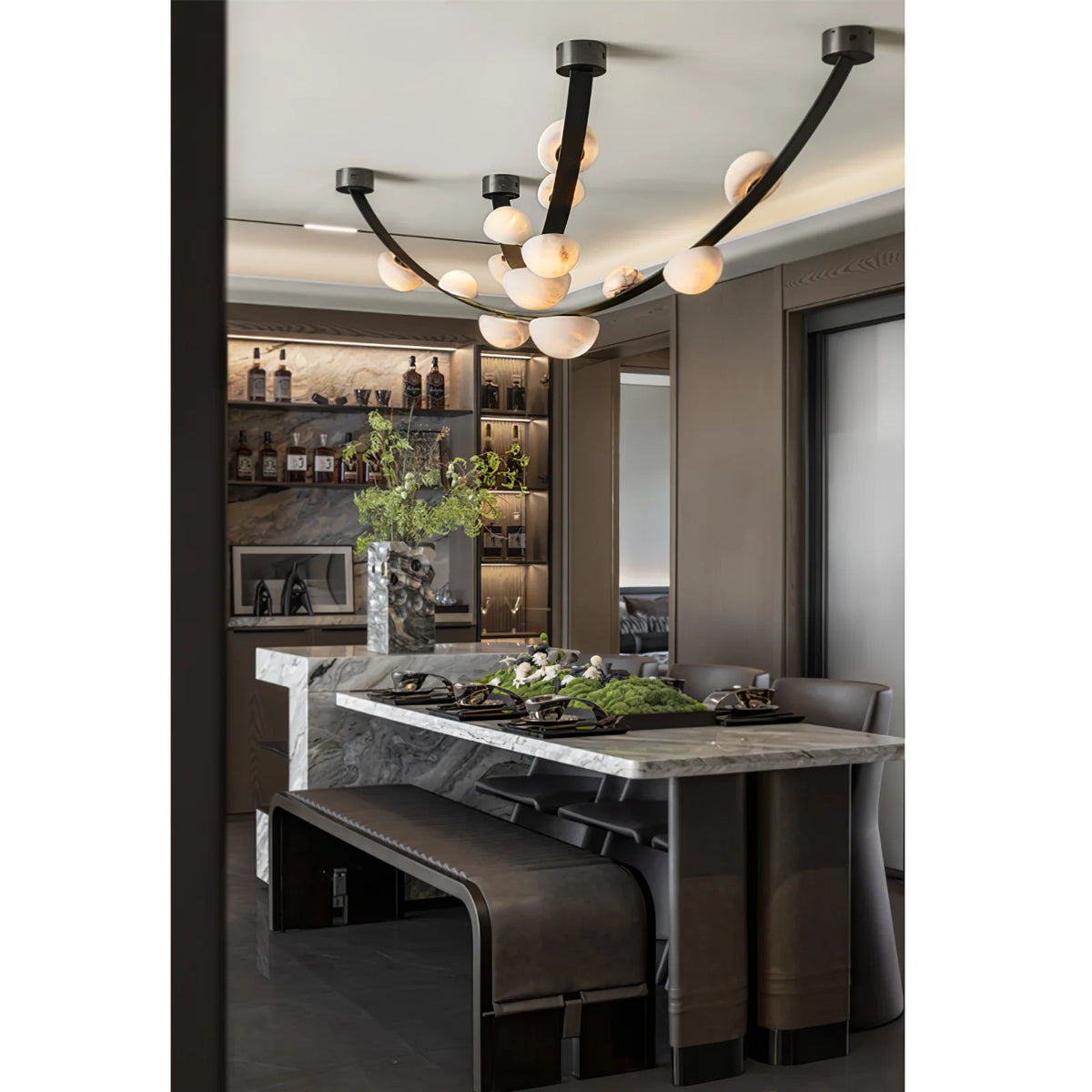 Dew Drops Alabaster Chandelier - Pre Order