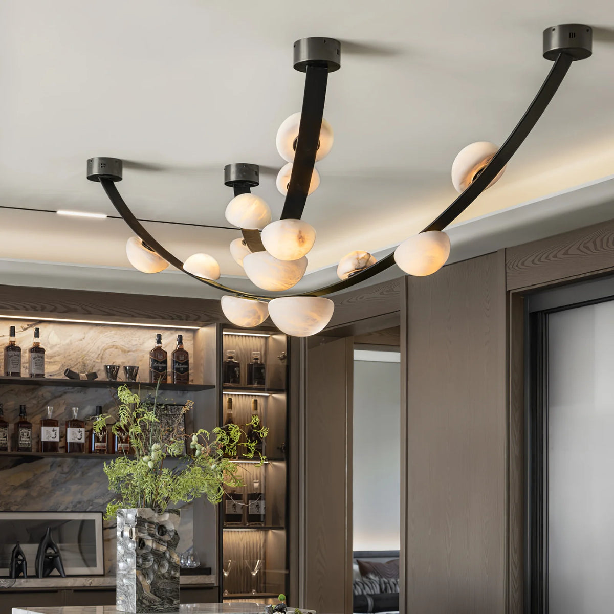 Dew Drops Alabaster Chandelier - Pre Order