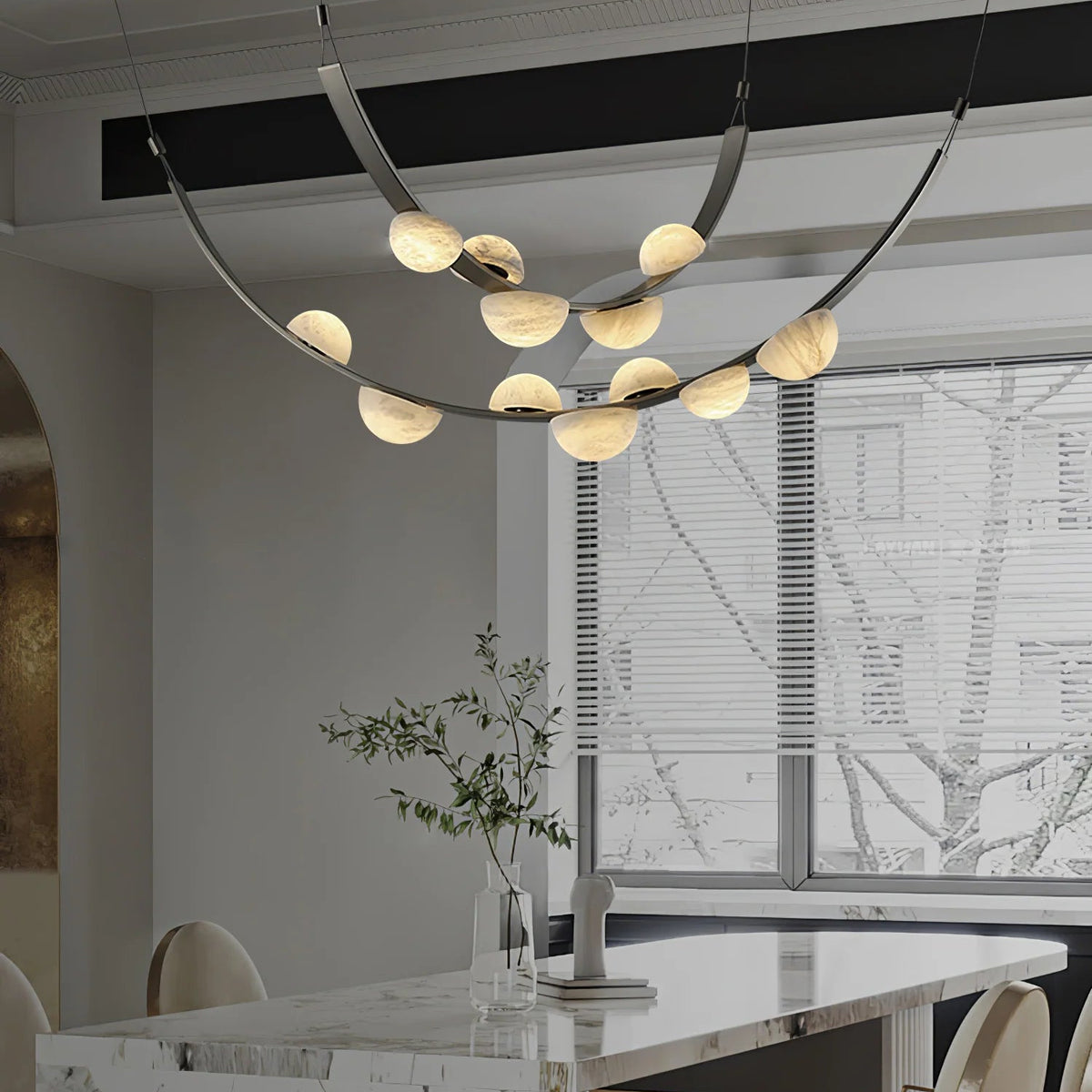 Dew Drops Alabaster Chandelier - Pre Order